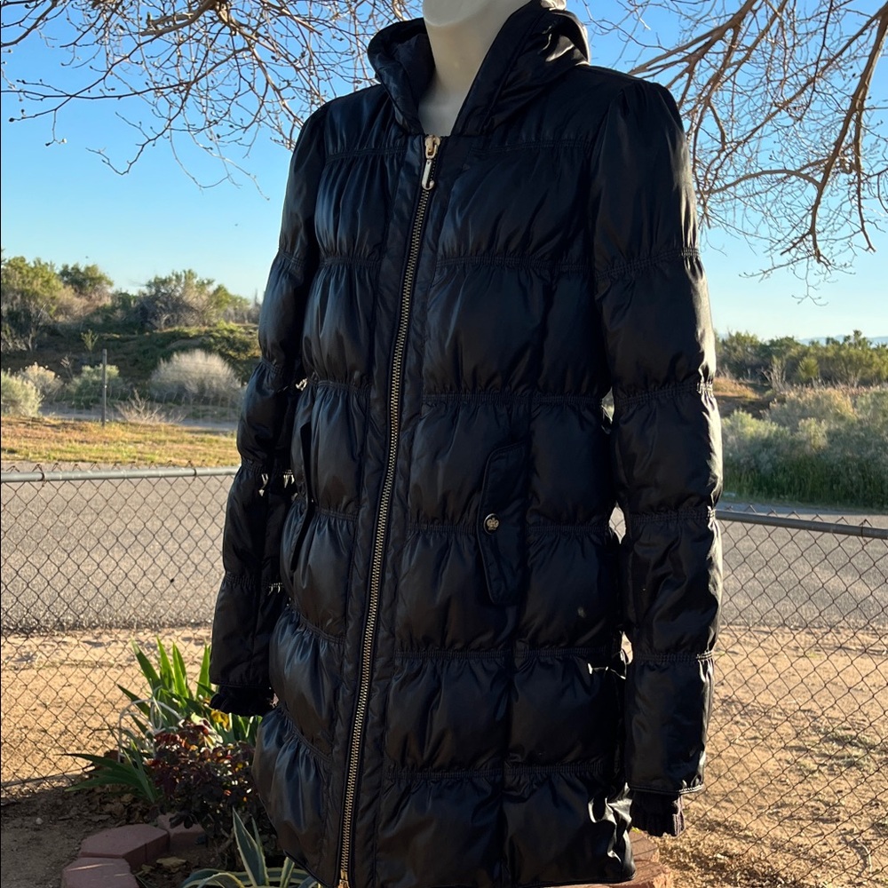 🎀🌸💚Juicy Couture Black Quilted Puffer Coat with Hood🎀🌸💚